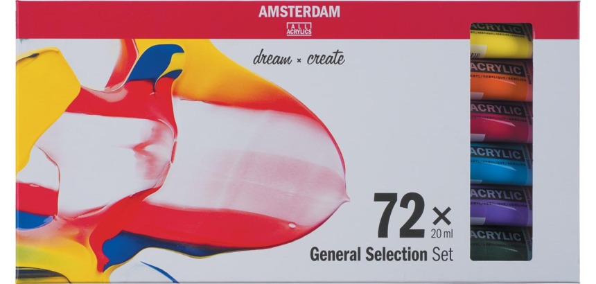 Amsterdam peinture acylique tube de 20 ml, boîte de 72 pièces