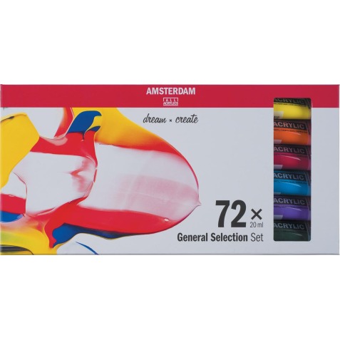 Amsterdam peinture acylique tube de 20 ml, boîte de 72 pièces