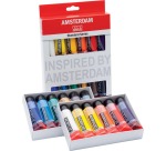 Amsterdam peinture acylique tube de 20 ml, étui de 12 pièces en couleurs assorties