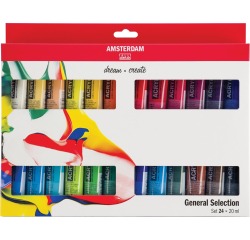 Amsterdam acrylverf tube van 20 ml, etui van 24 stuks