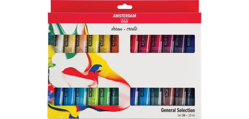 Amsterdam acrylverf tube van 20 ml, etui van 24 stuks