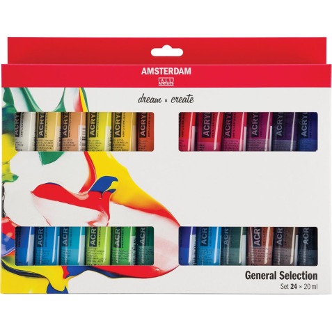 Amsterdam acrylverf tube van 20 ml, etui van 24 stuks