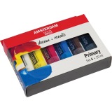 Amsterdam acrylverf tube van 20 ml, etui van 6 stuks, primair