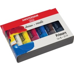 Amsterdam acrylverf tube van 20 ml, etui van 6 stuks, primair