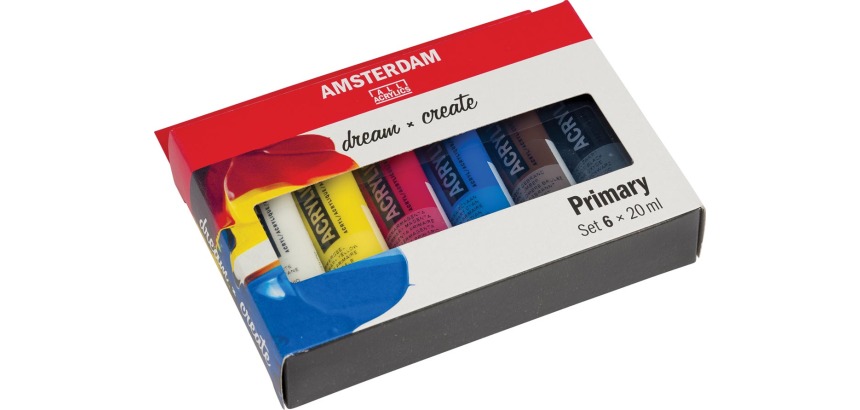 Amsterdam peinture acylique tube de 20 ml, étui de 6 pièces, primaire