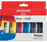 Amsterdam peinture acylique tube de 20 ml, étui de 6 pièces, primaire