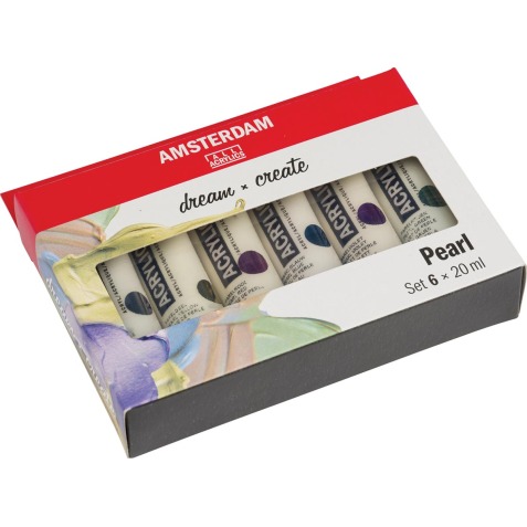 Amsterdam peinture acylique tube de 20 ml, étui de 6 pièces, perle