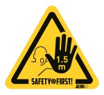 Autocollant d'avertissement, gardez vos distances