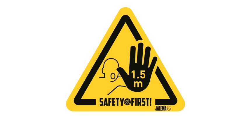 Autocollant d'avertissement, gardez vos distances