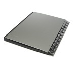 Class'ex classeur-trieur avec index alphabétique A-Z, argent