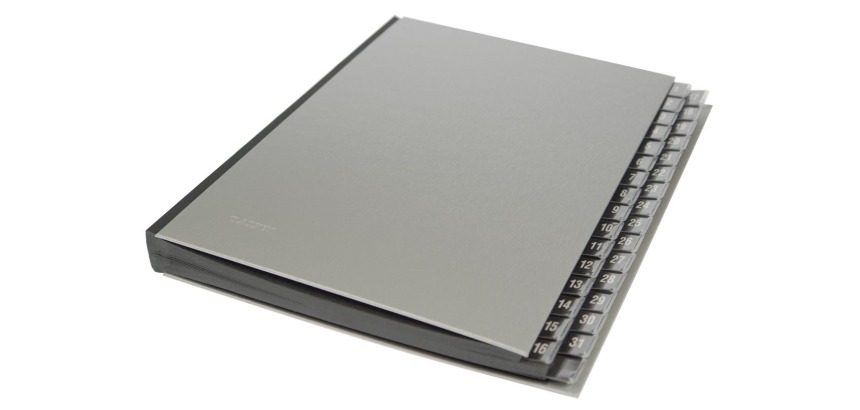 Class'ex classeur-trieur avec numérotation de 1-31, argent