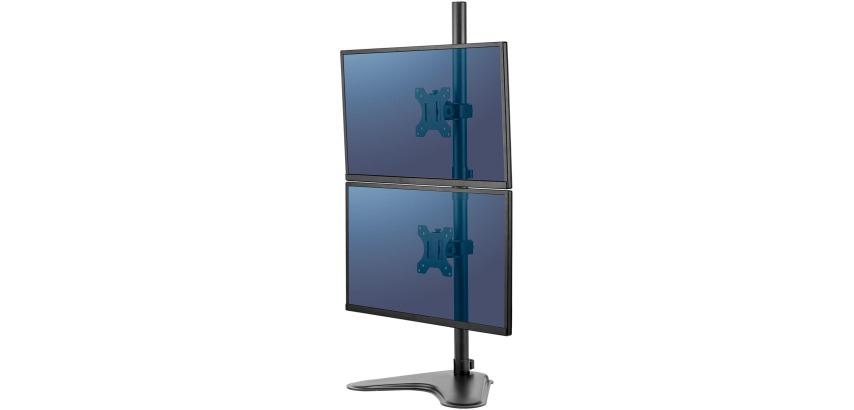 Fellowes Seasa monitor arm, freestanding, for 2 monitors, vertical