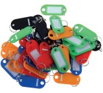 Box of 20 keychains with rings - assorted colors