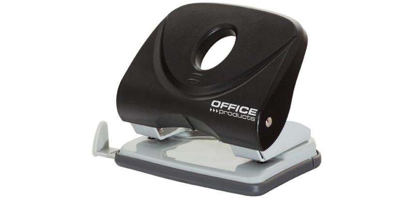 OFFICE products hole punch, 10 sheets, in PP, black