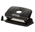 OFFICE products hole punch, 12 sheets, metal, black