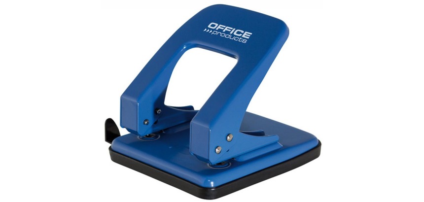 OFFICE products hole punch, 40 sheets, metal, blue