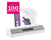 Fellowes machine à plastifier Amaris pour ft A3 + Bonus Pack de 100 pochettes (ft A4, 80 microns)