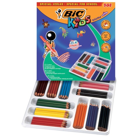 Bic Kids crayon de couleur Ecolutions Evolution 144 crayons (classpack)