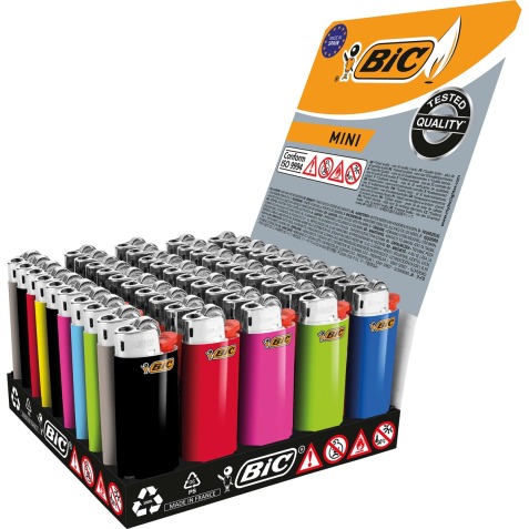 BIC J25 Mini briquet standard tray x50