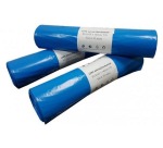 Sac à ordures, ft 65/25 x 140 cm, bleu, LDPE, 10 x rouleau de 10 pièces