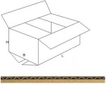 Shipping box, corrugated, brown, ft 305 x 220 x 150 mm