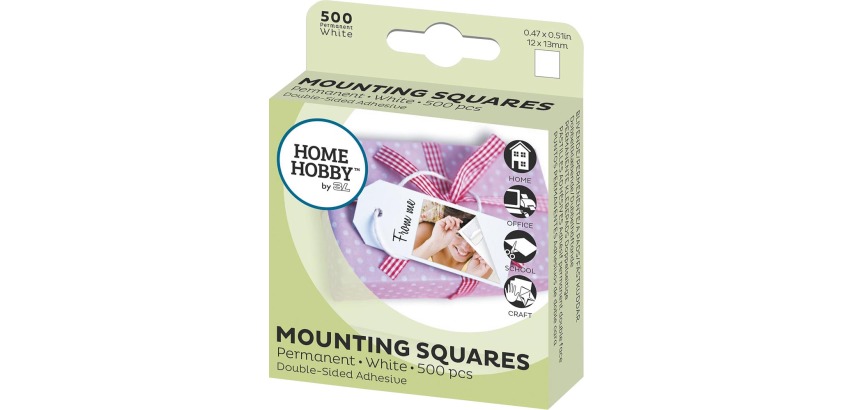 3L pastilles adhésives photo, 12 x 13 mm, boîte de 500 pièces