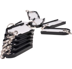 Sleutellabel Pavo magnetisch 10 stuks zwart