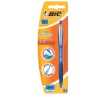 Stylo bille BIC Atlantis Soft Clip métal Clic Medium bleu blister 1 pièce