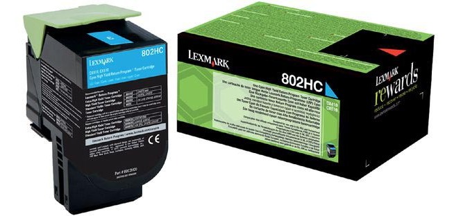 Lexmark 802HC - High Yield - cyan - original - toner cartridge - LCCP, LRP