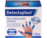 Elastische blauwe textielpleister Detectaplast assorti 100 stuks