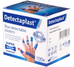 Elastische blauwe textielpleister Detectaplast assorti 100 stuks