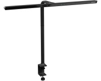 LED gate lamp, clamp, adjustable brightness, black