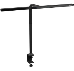 LED gate lamp, clamp, adjustable brightness, black