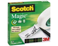 Scotch plakband Magic  Tape ft 12 mm x 33 m