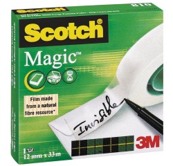 Scotch ruban adhésif Magic Tape ft 12 mm x 33 m