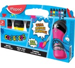 Maped Color'Peps gouache, boîte distributrice avec 6 flacons de 75 ml en couleurs assorties primaires