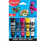 Maped gouache Color'Peps, 12 ml, 5 tubes sur blister