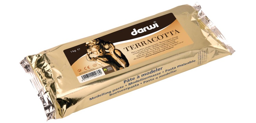 Darwi modeling clay Terracotta, 1 kg pack