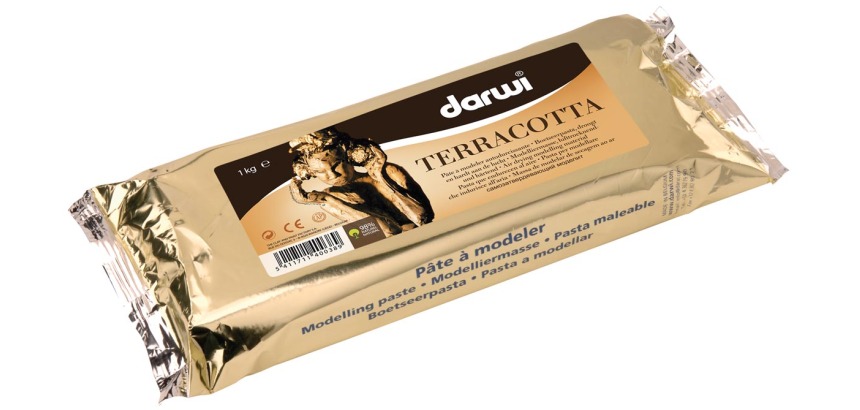 Darwi pâte à modeler Terracotta, paquet de 1 kg