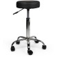 Tabouret avec anneau repose-pieds, sans dos, piston haut, noir