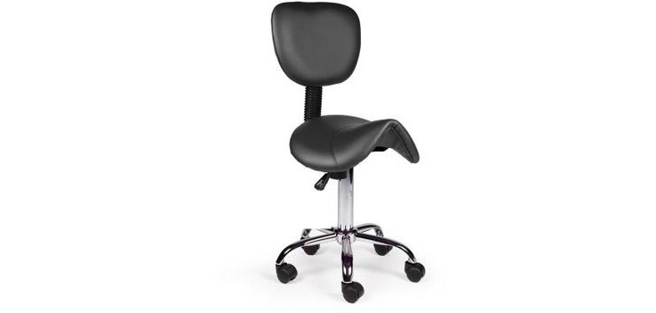 Amazon office chair with low backrest, hard casters, black