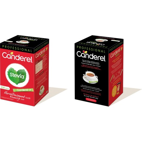 Edulcorant Stevia Canderel - Boîte distributrice de 250 sticks