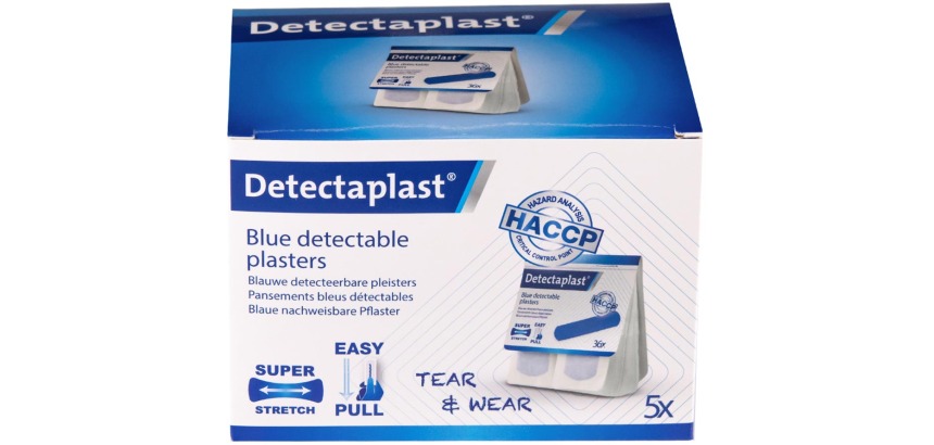 Detectaplast Tear & Wear Elastic Easy-Pull, ft 25 x 72 mm, 5 x 36 pieces