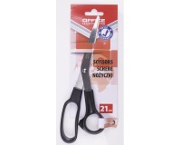 OFFICE products scissors, 21 cm, right in left, rounded tips, black, blister pack of 1 piece