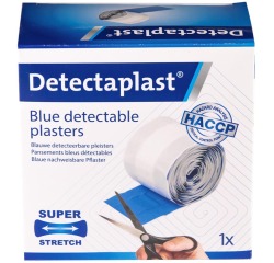 Elastische blauwe textielpleister Detectaplast 6cmx5m