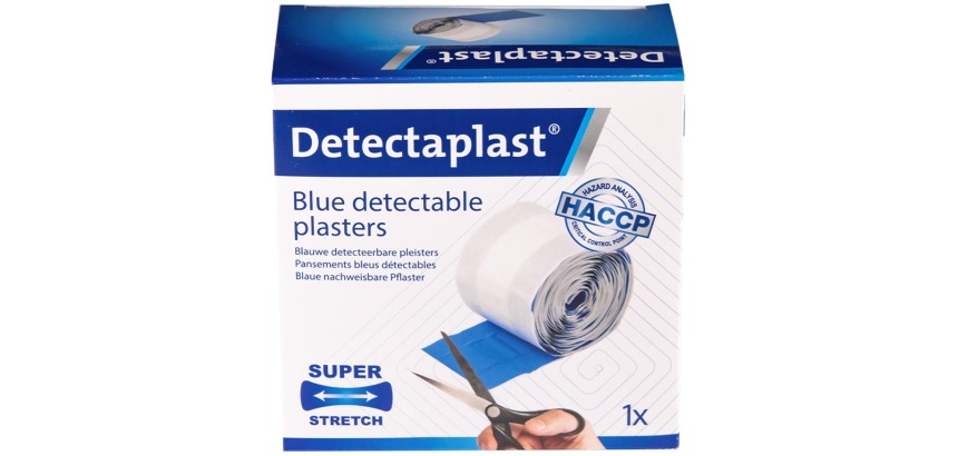 Pansement textile élastique Detectaplast bleu 6cmx5m