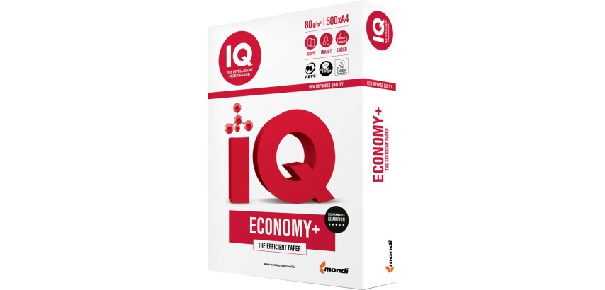 IQ Economy+ Druckerpapier A4, 80 g, Packung mit 500 Blatt