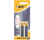 Bic criterium mines, 0,7 mm, HB, blister de 2 etuis de 12 pièces