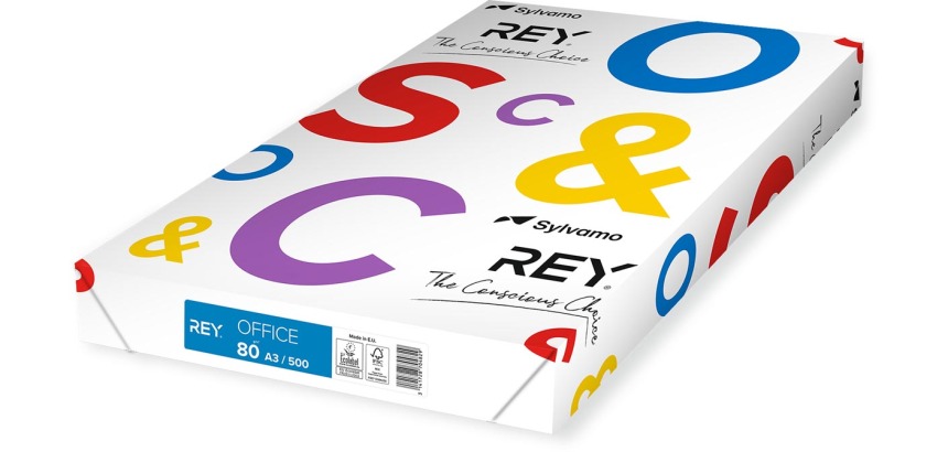 Rey Office Dokumentenpapier Druckpapier Format A3, 80 g, Packung mit 500 Blatt