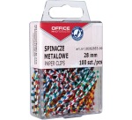 OFFICE products attache-tout Zebra, 28 mm, rayée, couleurs assorties, boîte suspendue de 100 pièces